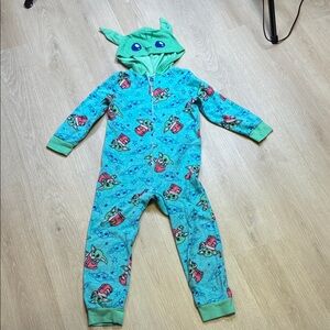 Star Wars Teal Blue Green Baby Yoda Hooded Fleece One Piece 6/6x